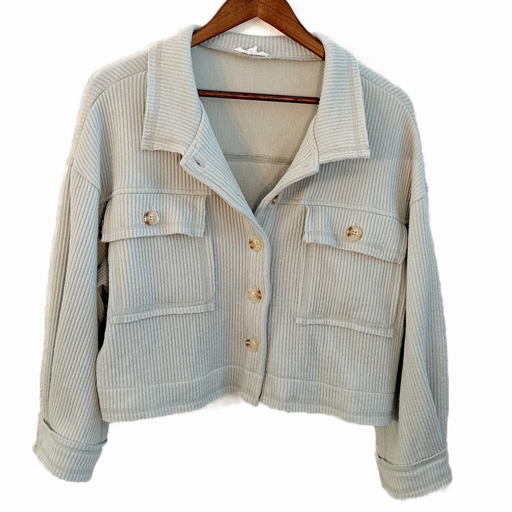 Blu Pepper Minty Cropped Jacket Size M